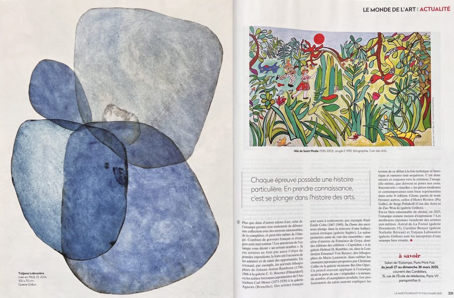 Tatjana Labossiere sur la Gazette Drouot mars 2025